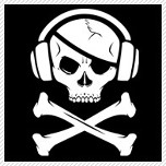 Music Pirate Skull and Headphones